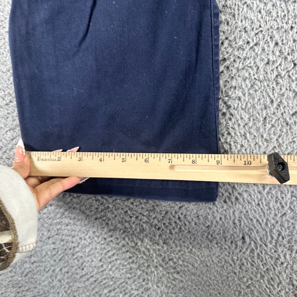 American Eagle Outfitters Pant Womens 8 Blue Cotton Chino Flared Preppy Business - Picture 10 of 11